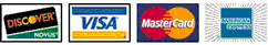 We accept most major Credit Cards